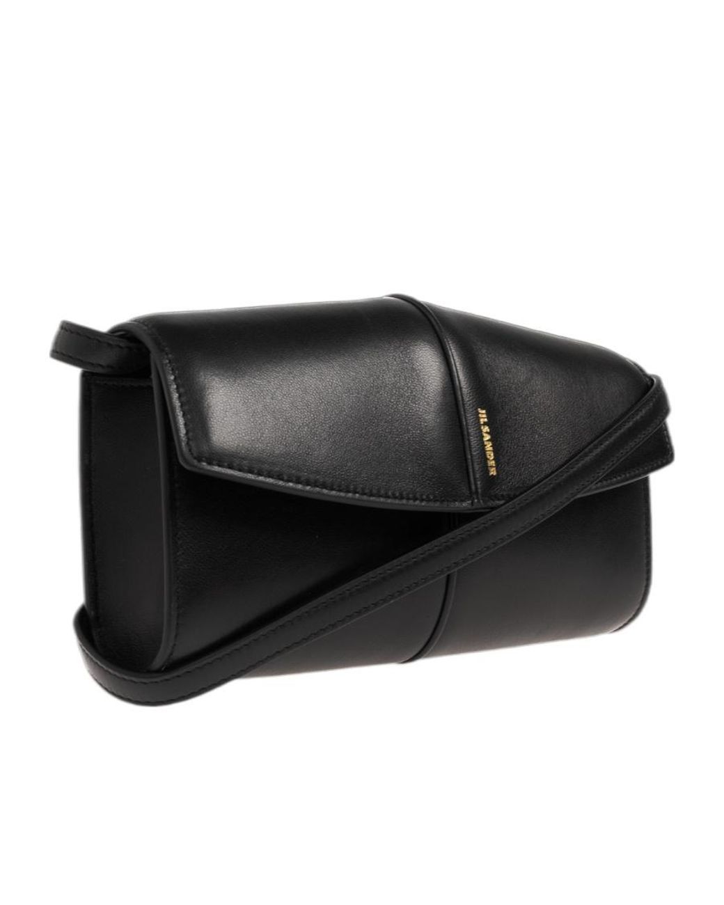 Jil Sander Black Linea Wallet On Strap