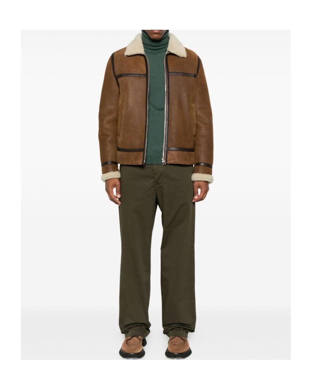 Barena Green Button And Zipper Casual Pants for men