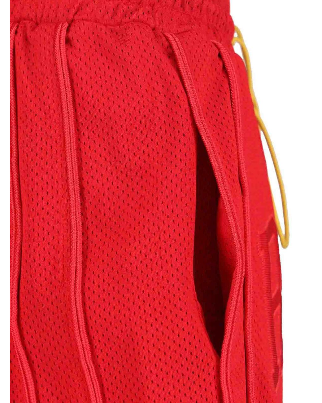 Rhude Red Logo Pattern Shorts for men