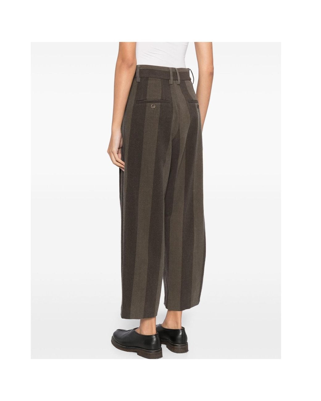 Uma Wang Black Casual Pants With Waist And Loop Straps