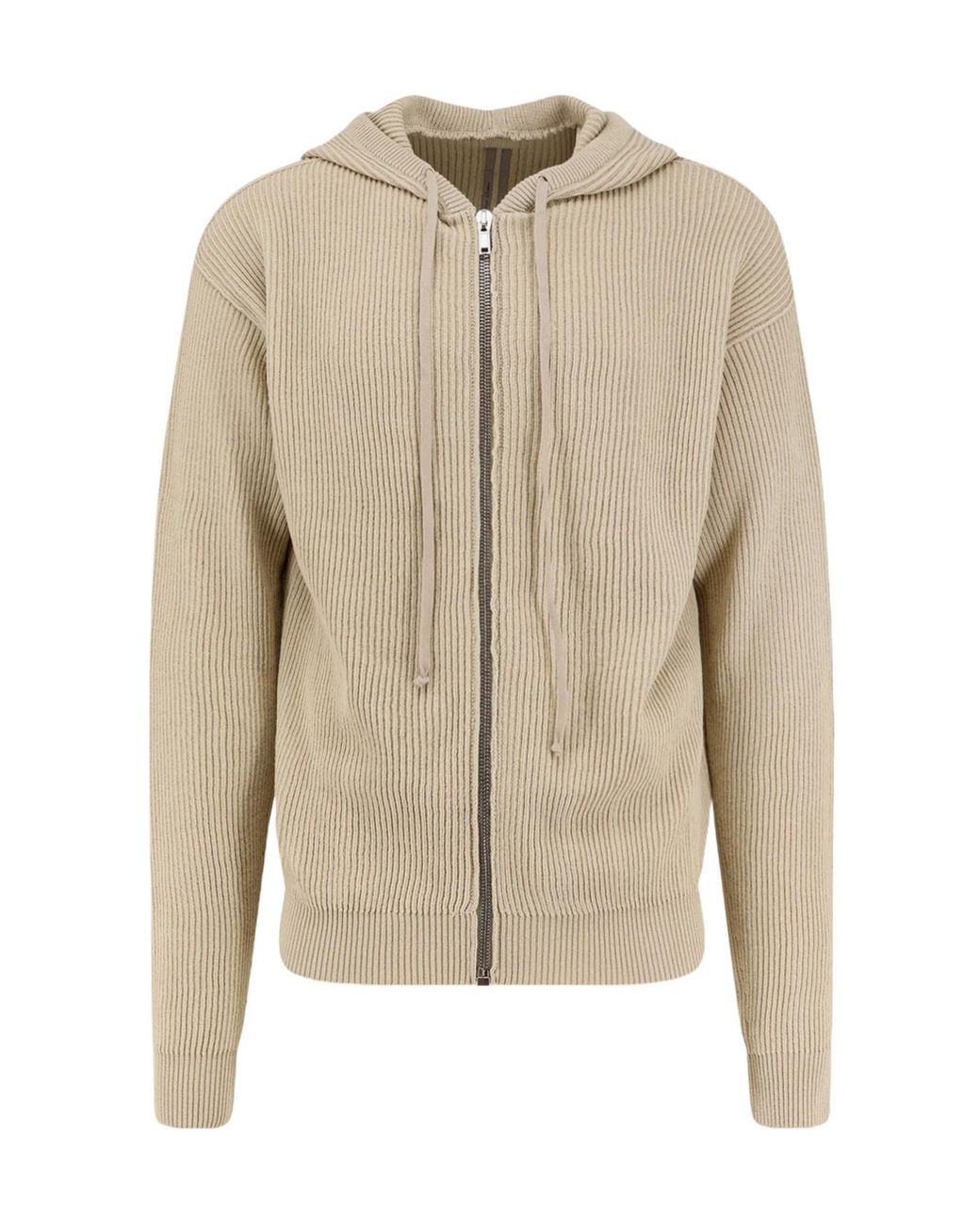 Rick Owens Natural Temple Zipped Hoodie for men