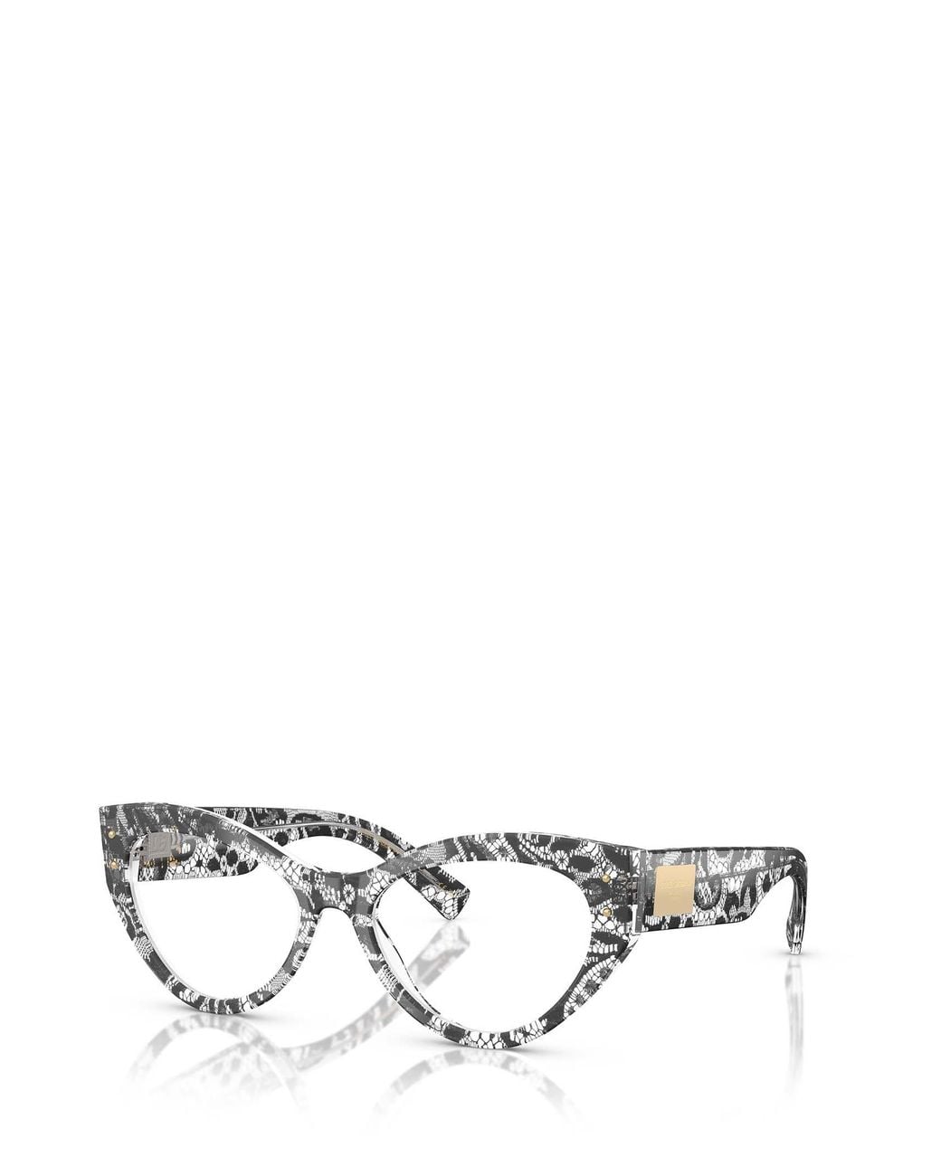 Dolce & Gabbana White Eyewear Cat-Eye Glasses