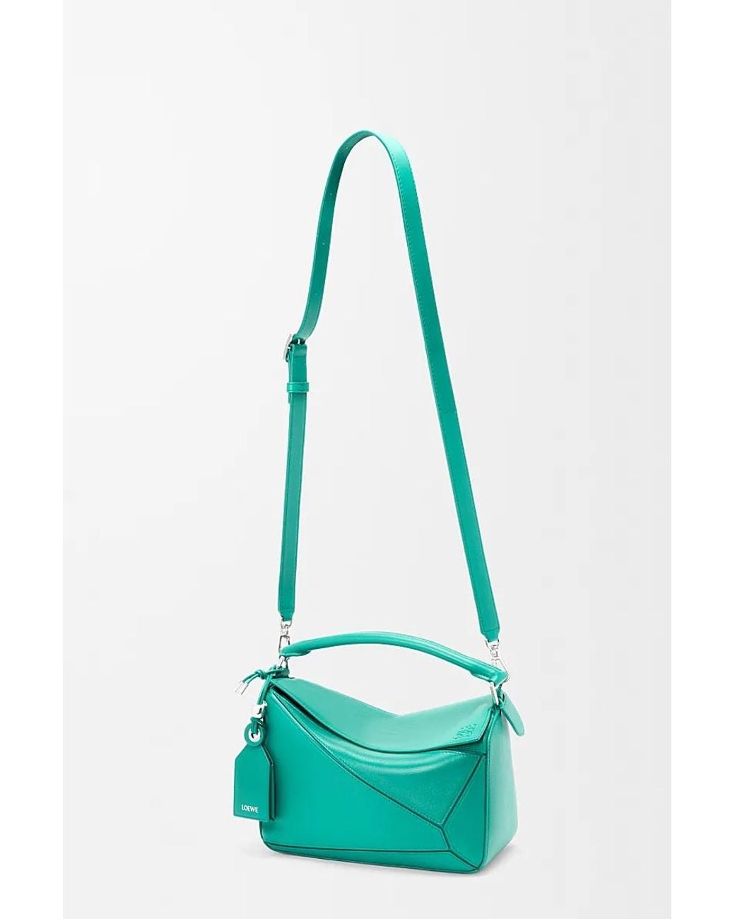 Loewe Green Small Feather Light Puzzle Bag