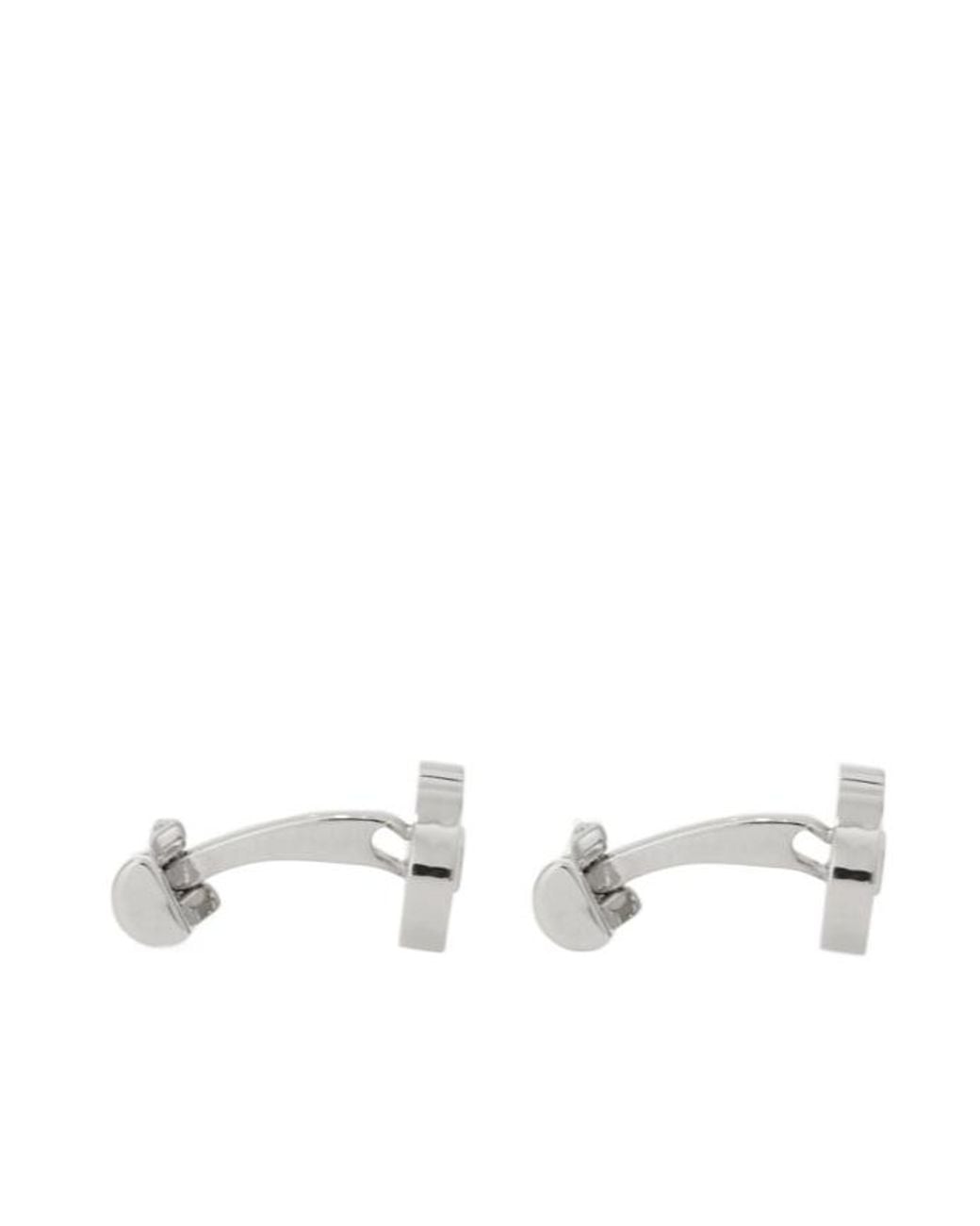 Ferragamo White Double Gancini Cufflinks for men
