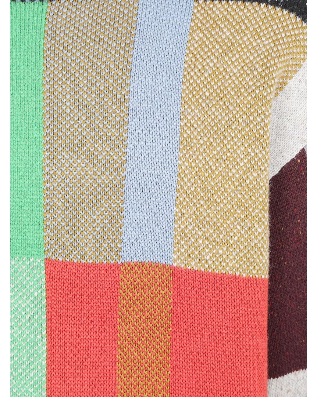 Paul Smith Multicolor Ps Patchwork Patterned Straight Hem Jumper for men