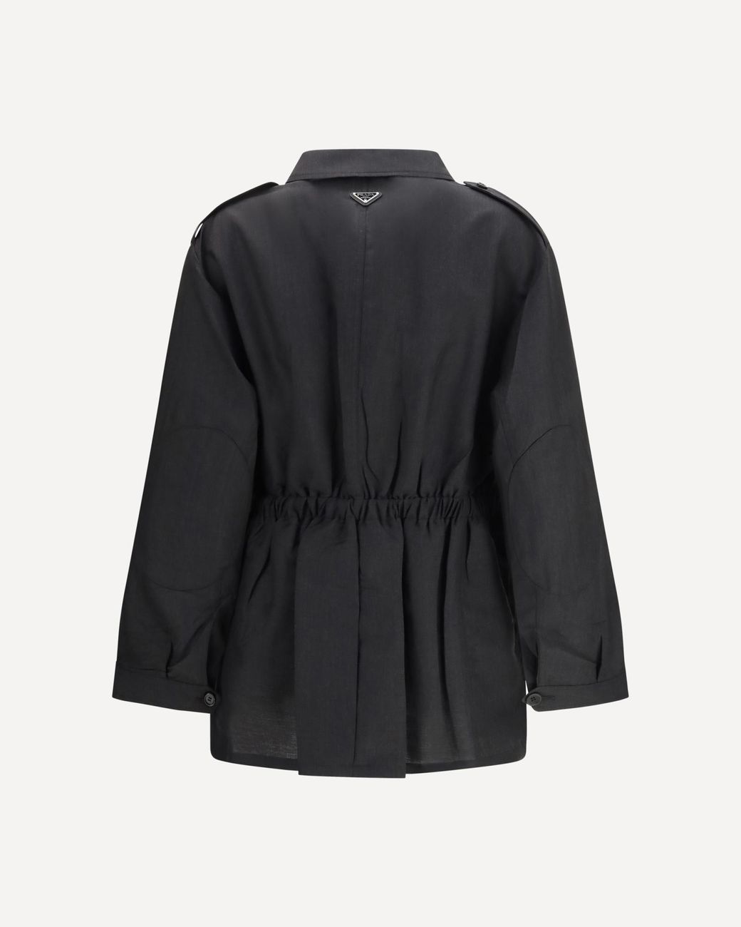 Prada Black Kid Mohair-Virgin Wool Field Jacket