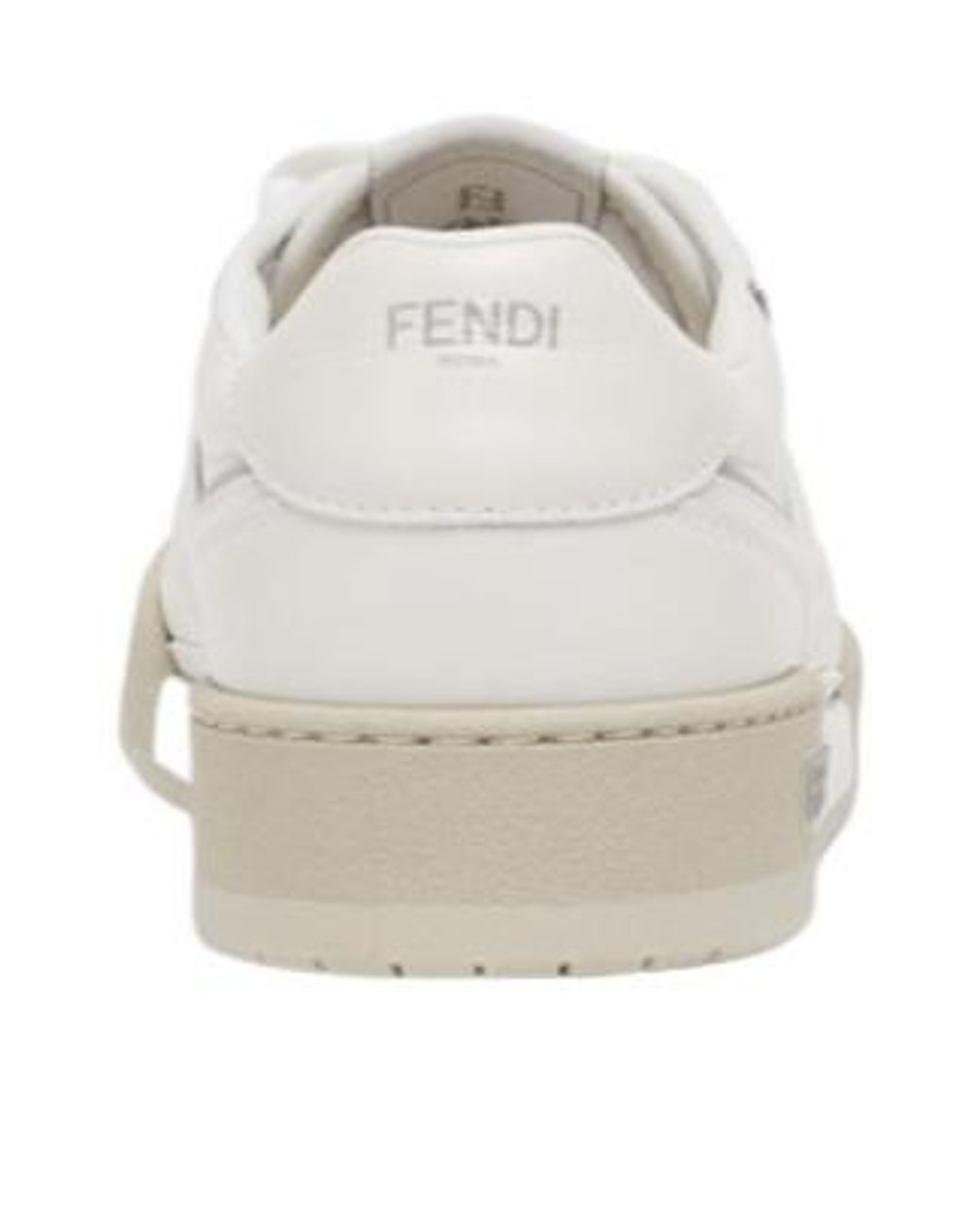 Fendi White Match Panelled Low-Top Sneakers for men
