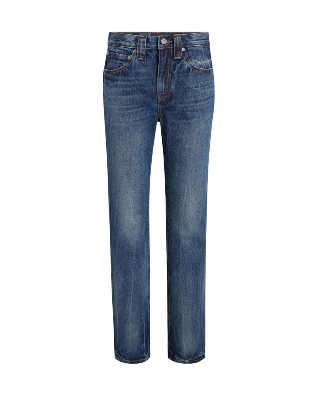 Khaite Blue Farley Straight-Leg Jeans