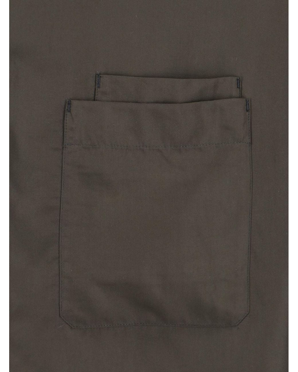Lemaire Gray Long-Sleeved Button-Up Shirt for men