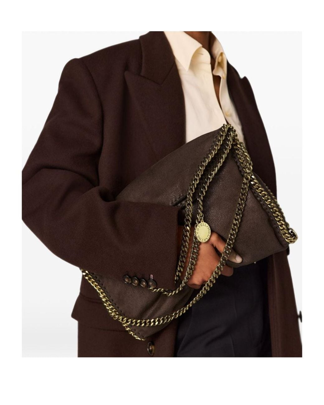 Stella McCartney Brown Falabella 3-Chain Tote Bag