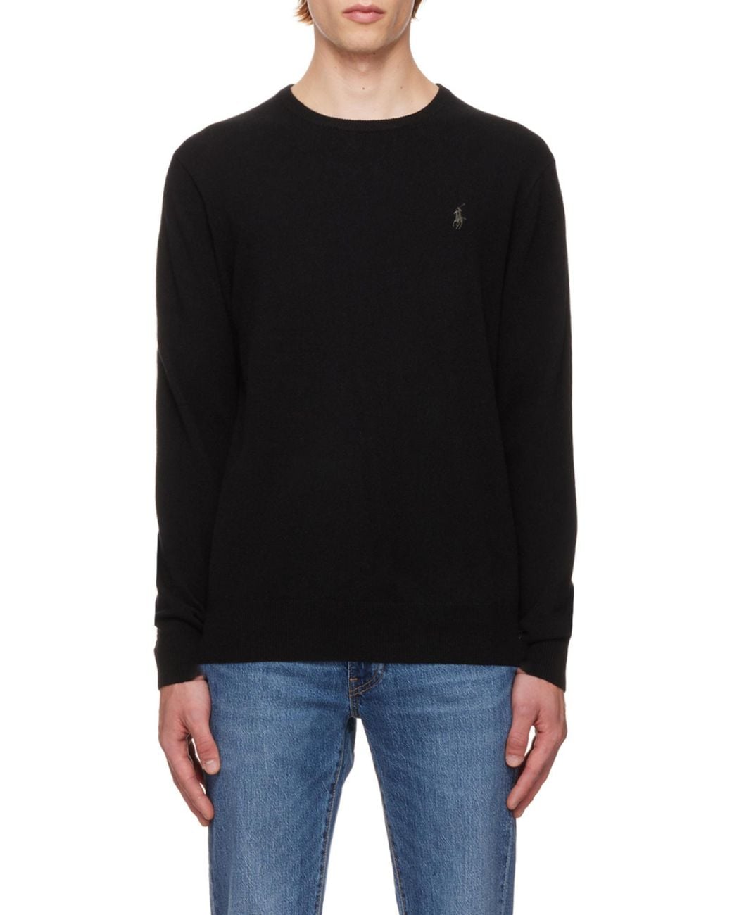 Polo Ralph Lauren Gray Polo Pony Embroidered Knitted Jumper for men