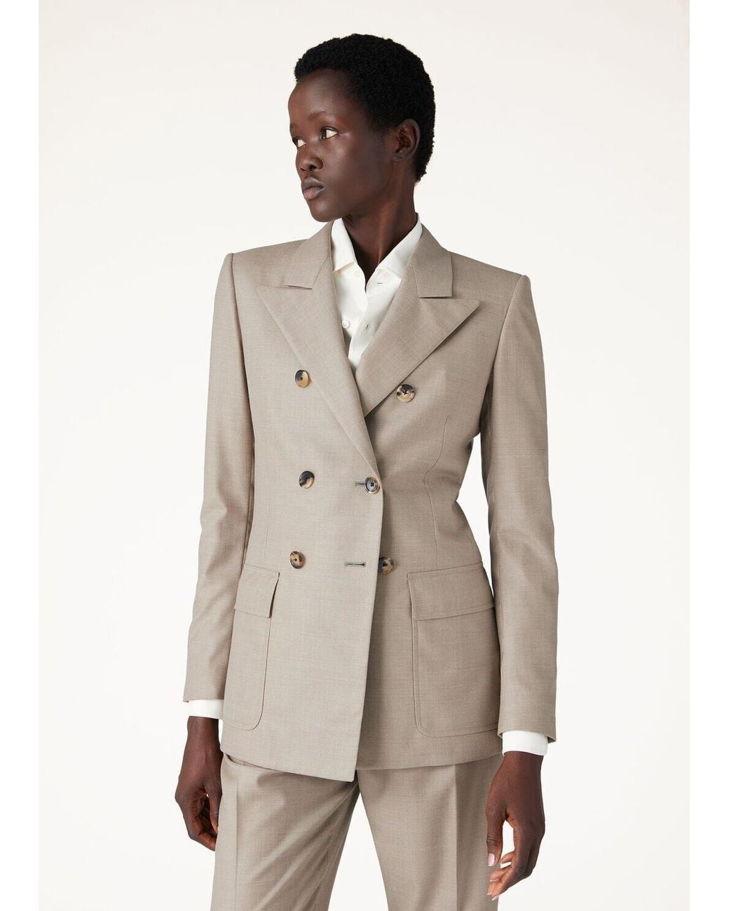 Loro Piana Natural Ananda First-Shear Wool Long-Sleeve Blazer