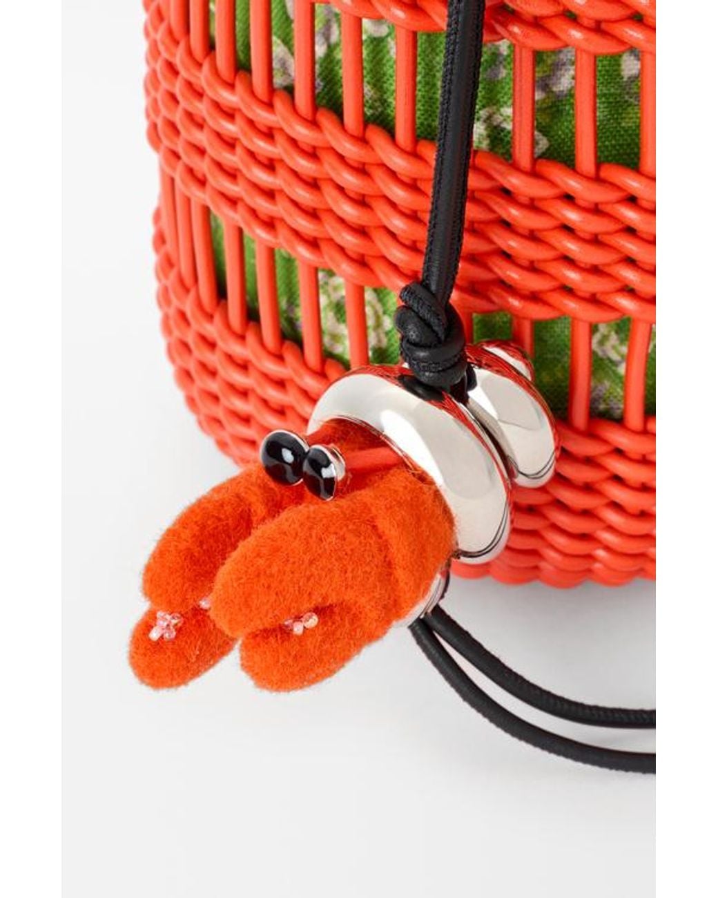 Loewe Red Weaved Bucket