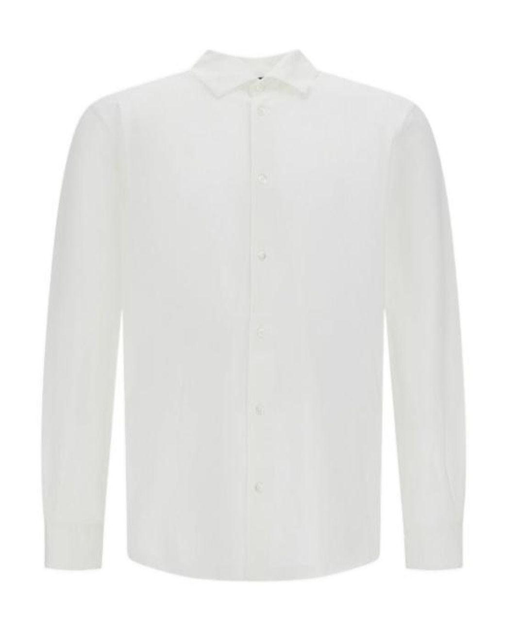 Herno White Long-Sleeved Button-Up Shirt for men
