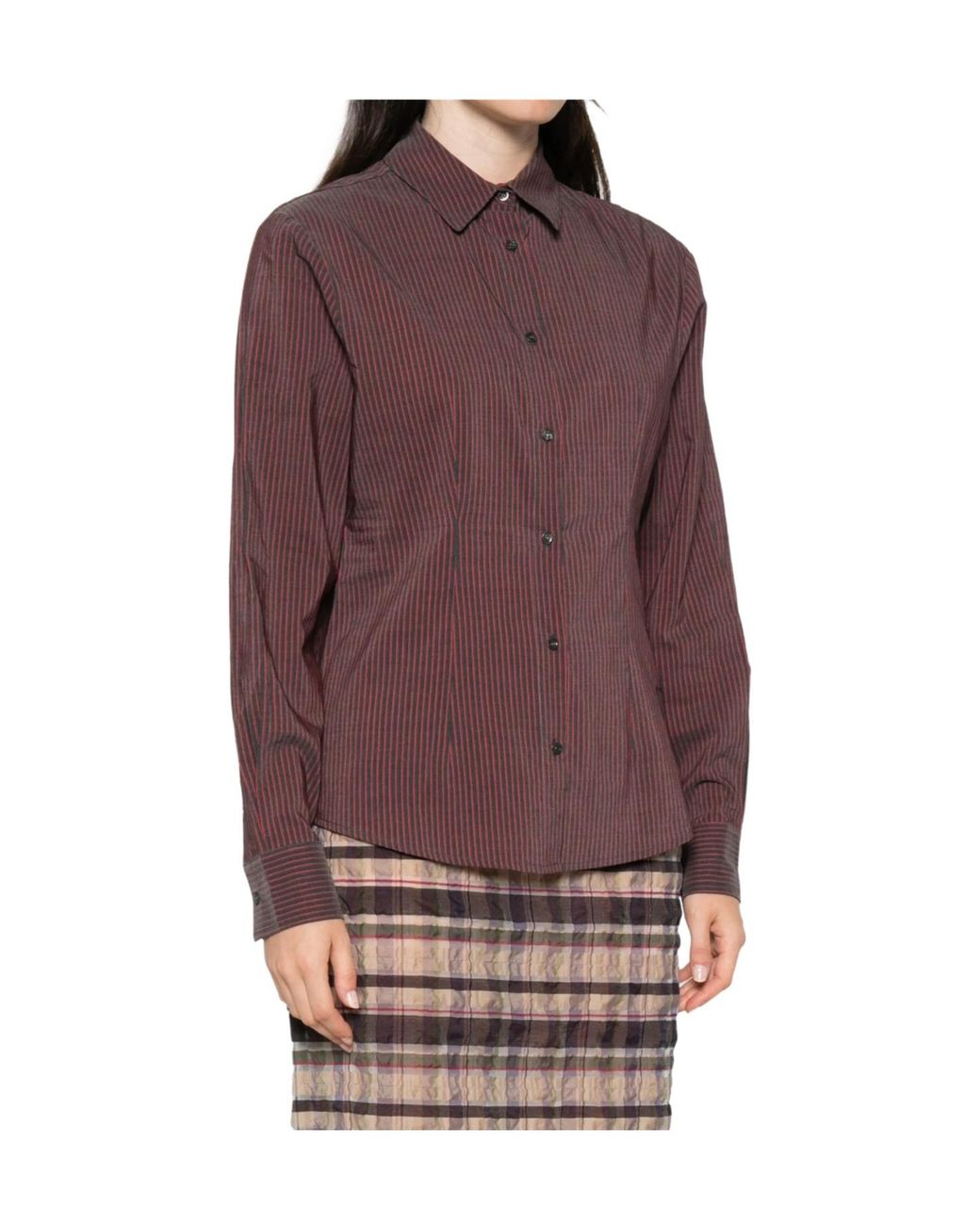 Paloma Wool Purple Long-Sleeved Striped Shirt