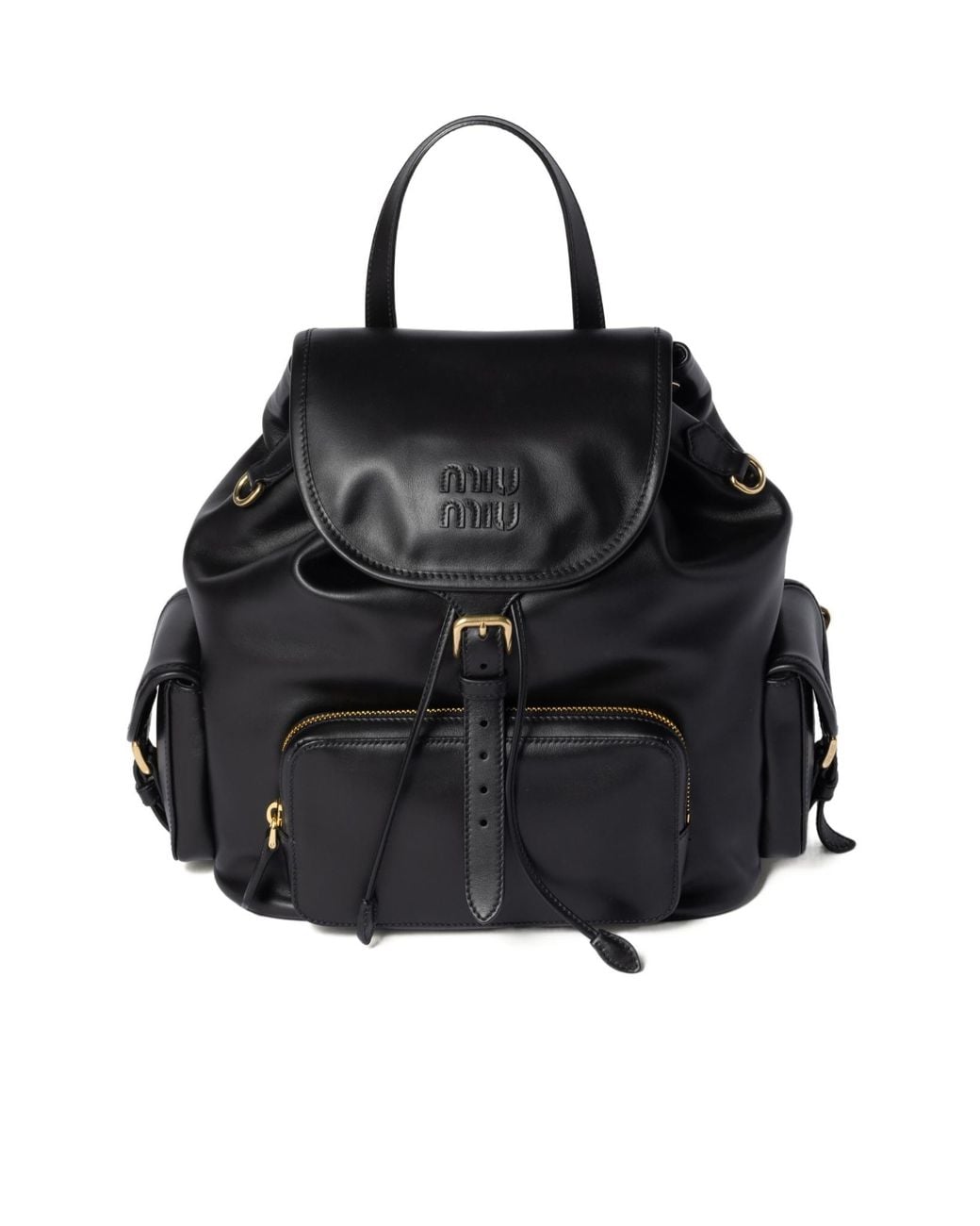 Miu Miu Black Leather Backpack