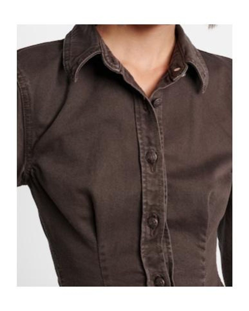 Magda Butrym Brown Peplum Denim Jacket