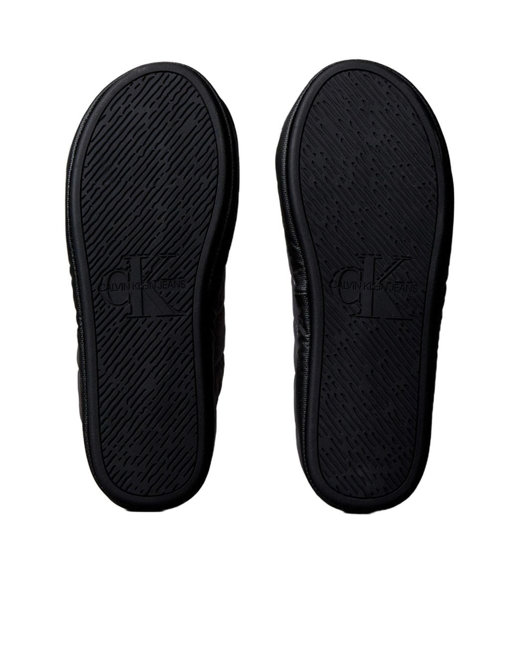 Calvin Klein Black Quilted Slipon Shoes for men