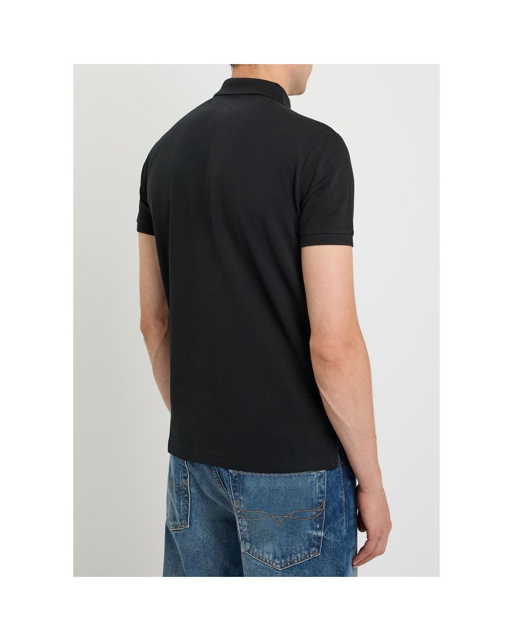 Polo Ralph Lauren Black Short-Sleeve Cotton Slim-Fit Polo Shirt for men