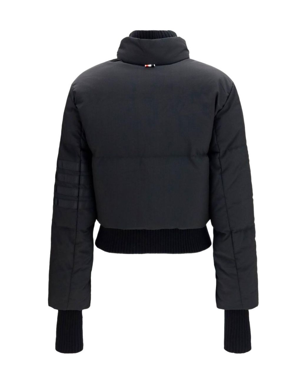 Thom Browne Black Cropped Padded Zip Jacket