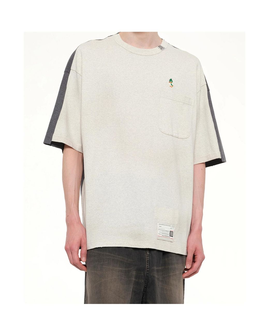 Maison Mihara Yasuhiro White Color-Block Short-Sleeve T-Shirt for men