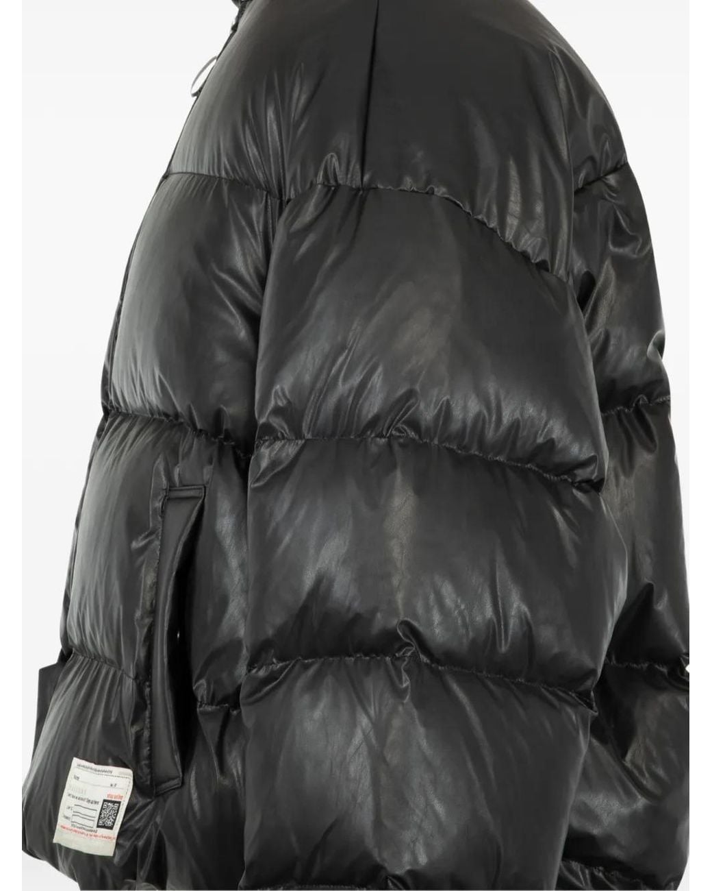Maison Mihara Yasuhiro Black Bottom Folded Down Jacket for men