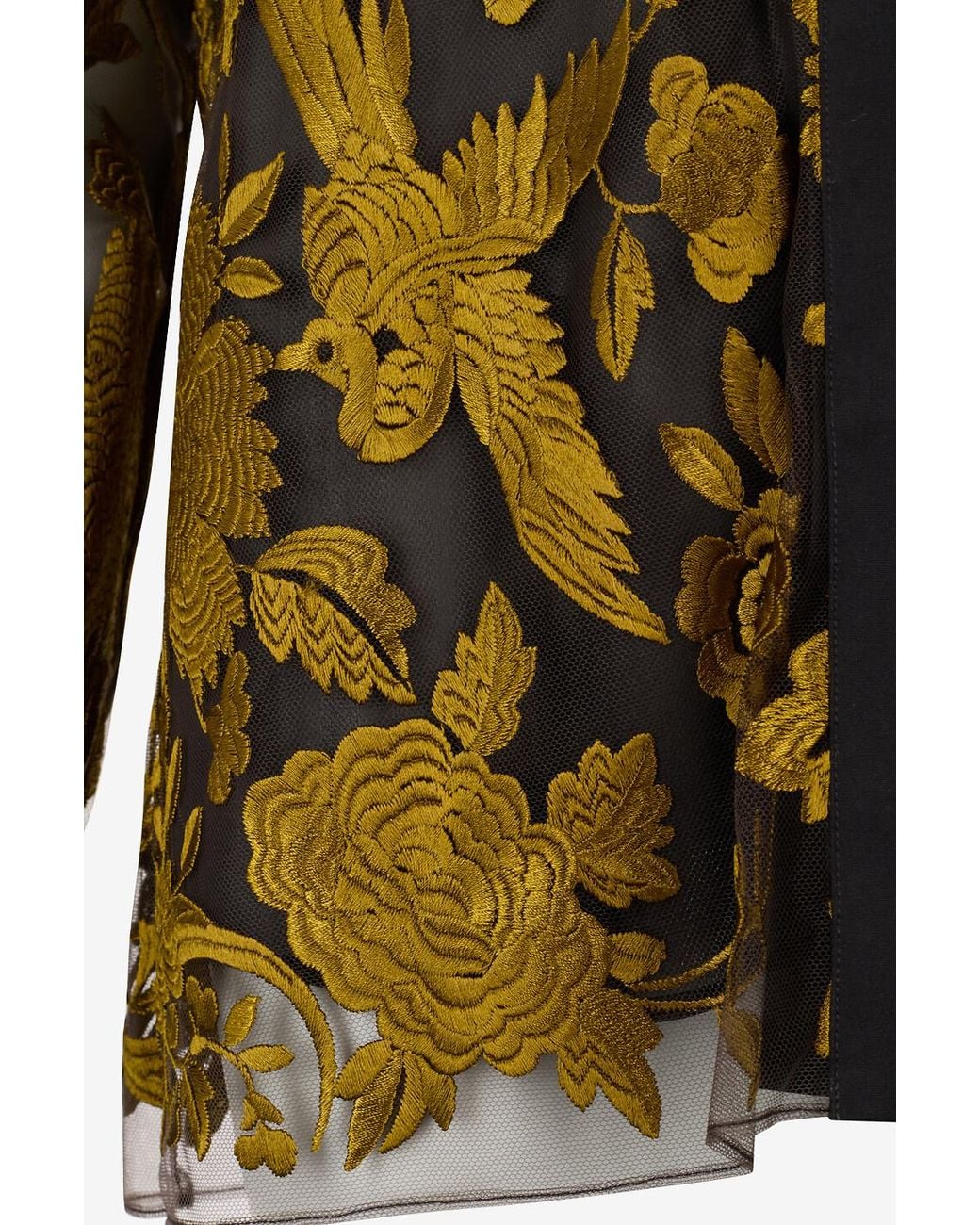 Giambattista Valli Green Embroidered Tulle Shirt