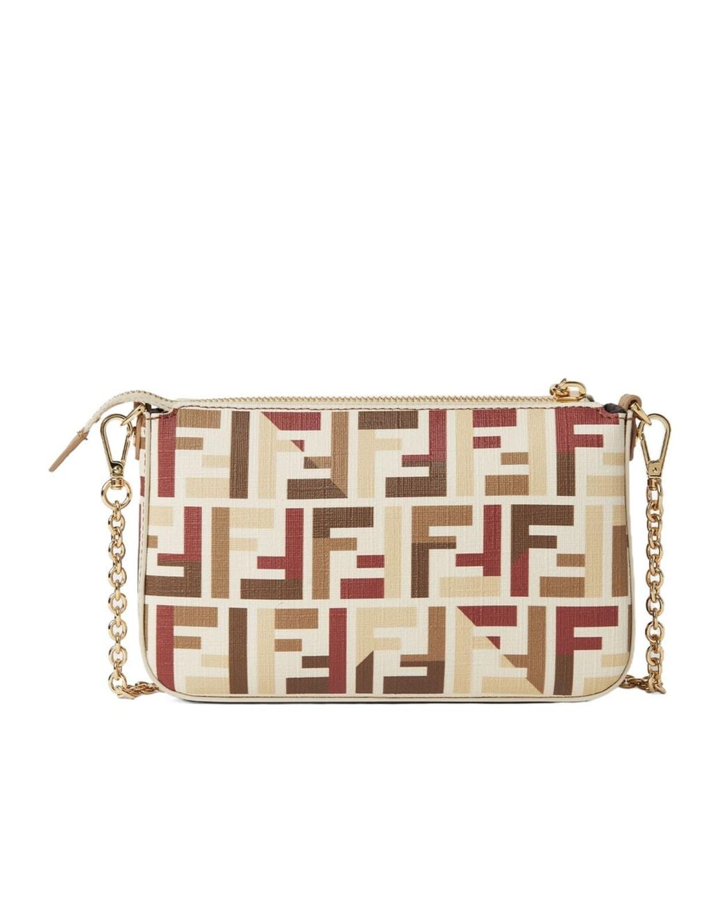 Fendi Natural Baguette Ff Printed Pouch
