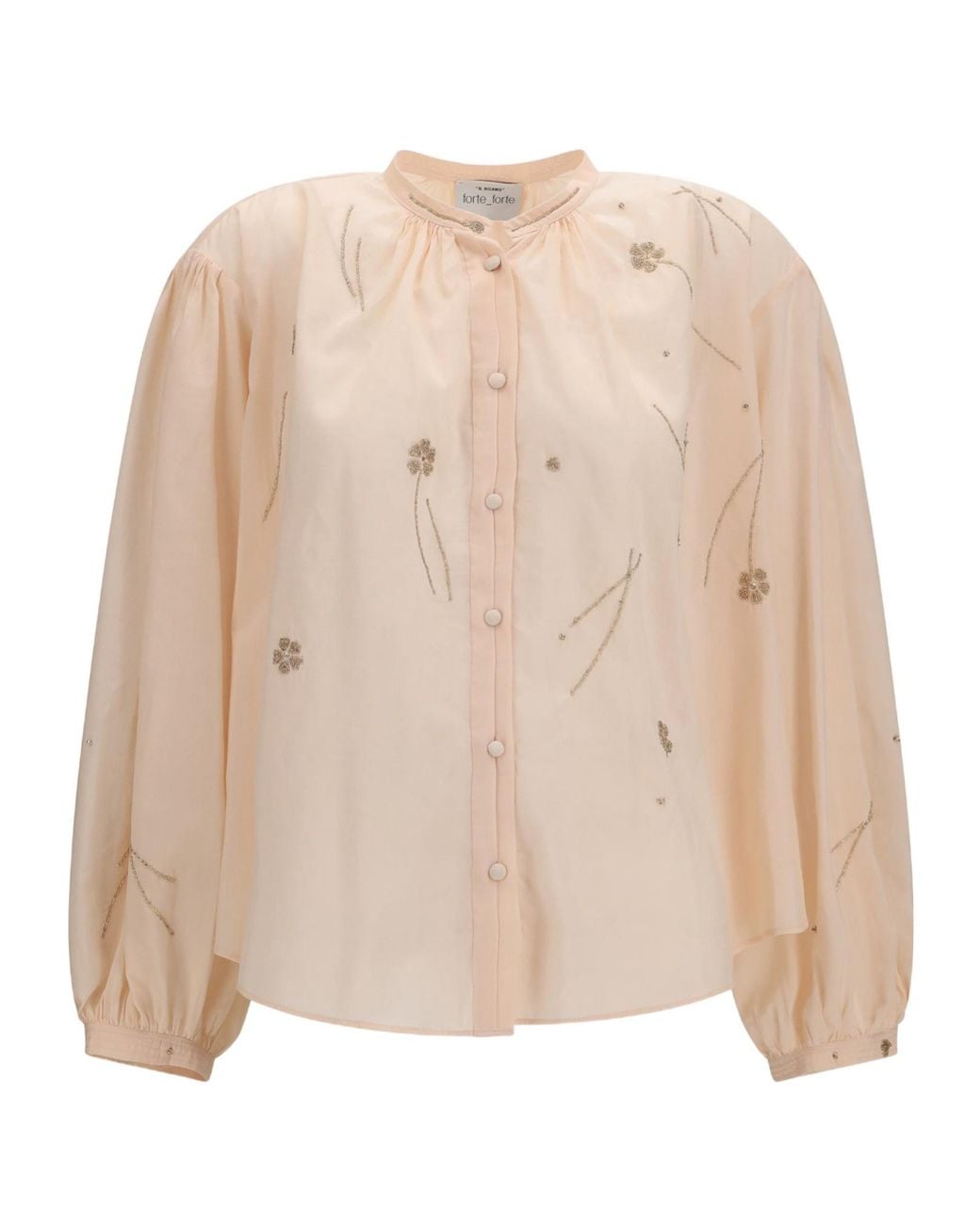 Forte_forte Natural Fleurs Dorient Embroidered Shirt