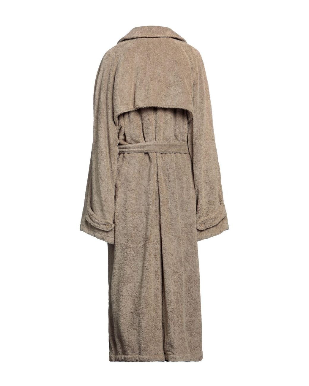 Balenciaga Natural Solid Color Long Trench Coat
