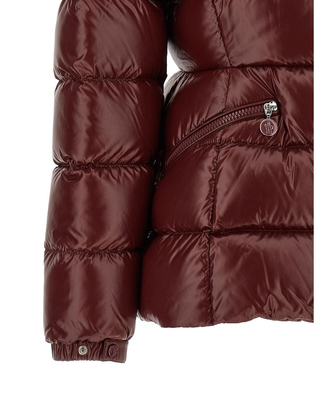 Moncler Red Barante Hooded Short Padded Jacket
