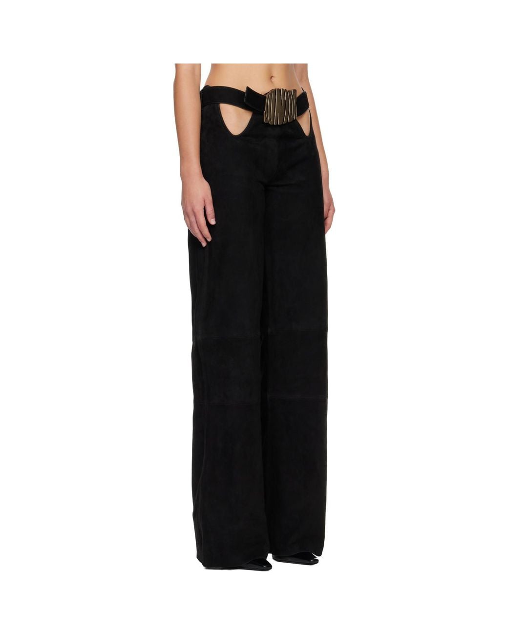 Jean Paul Gaultier Black Cut-Out Casual Trousers