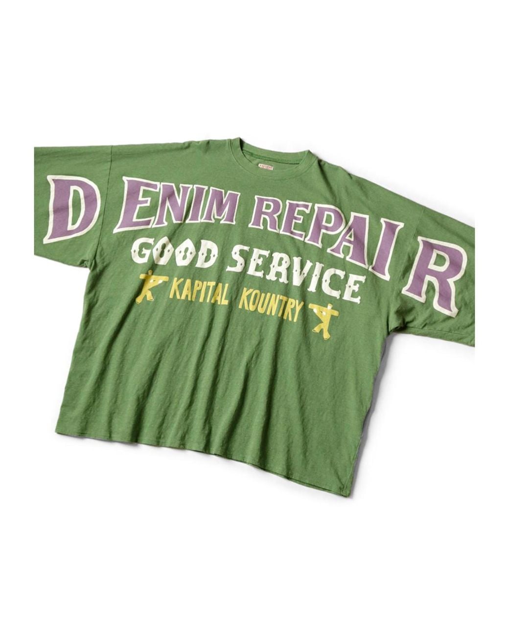 Kapital Green Huge-T Slogan-Print T-Shirt for men