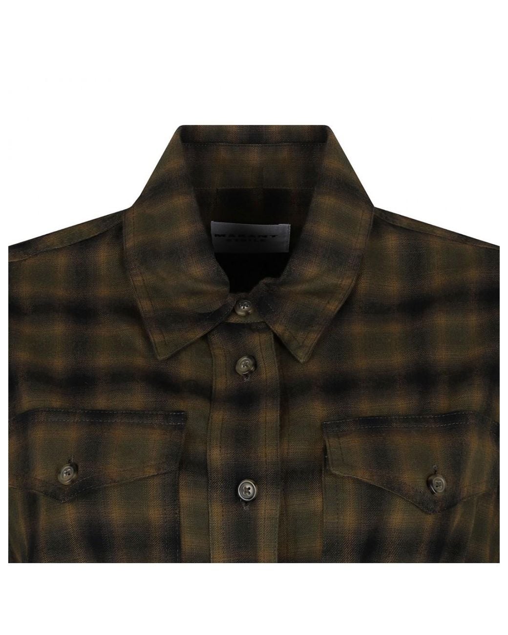 Isabel Marant Black Isabel Marant Étoile Timea Checked Shirt Dress