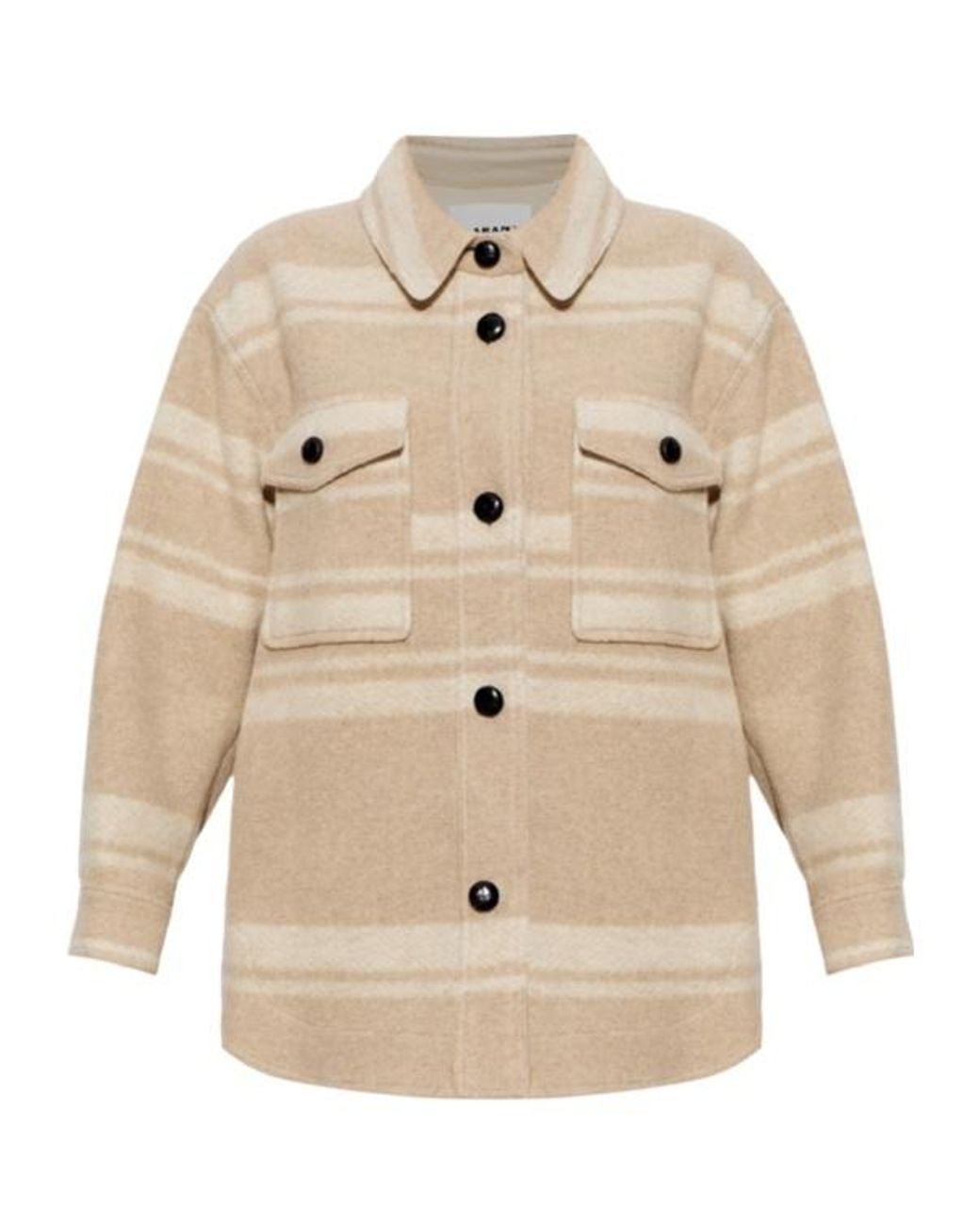 Isabel Marant Natural Long-Sleeve Casual Jacket