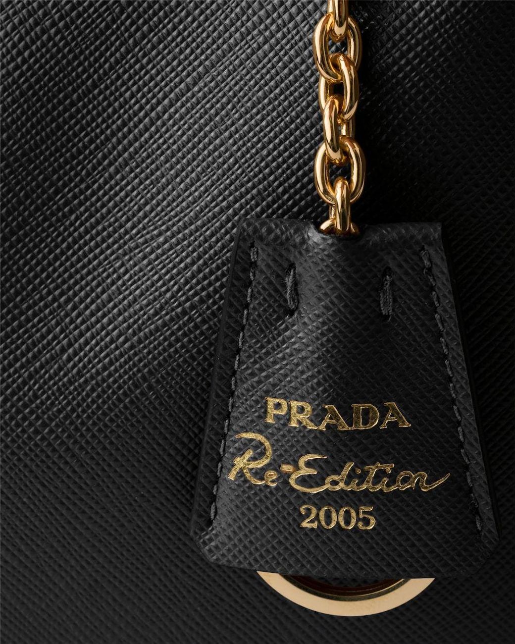 Prada Black Re-Edition 2005 Saffiano Leather Mini-Bag