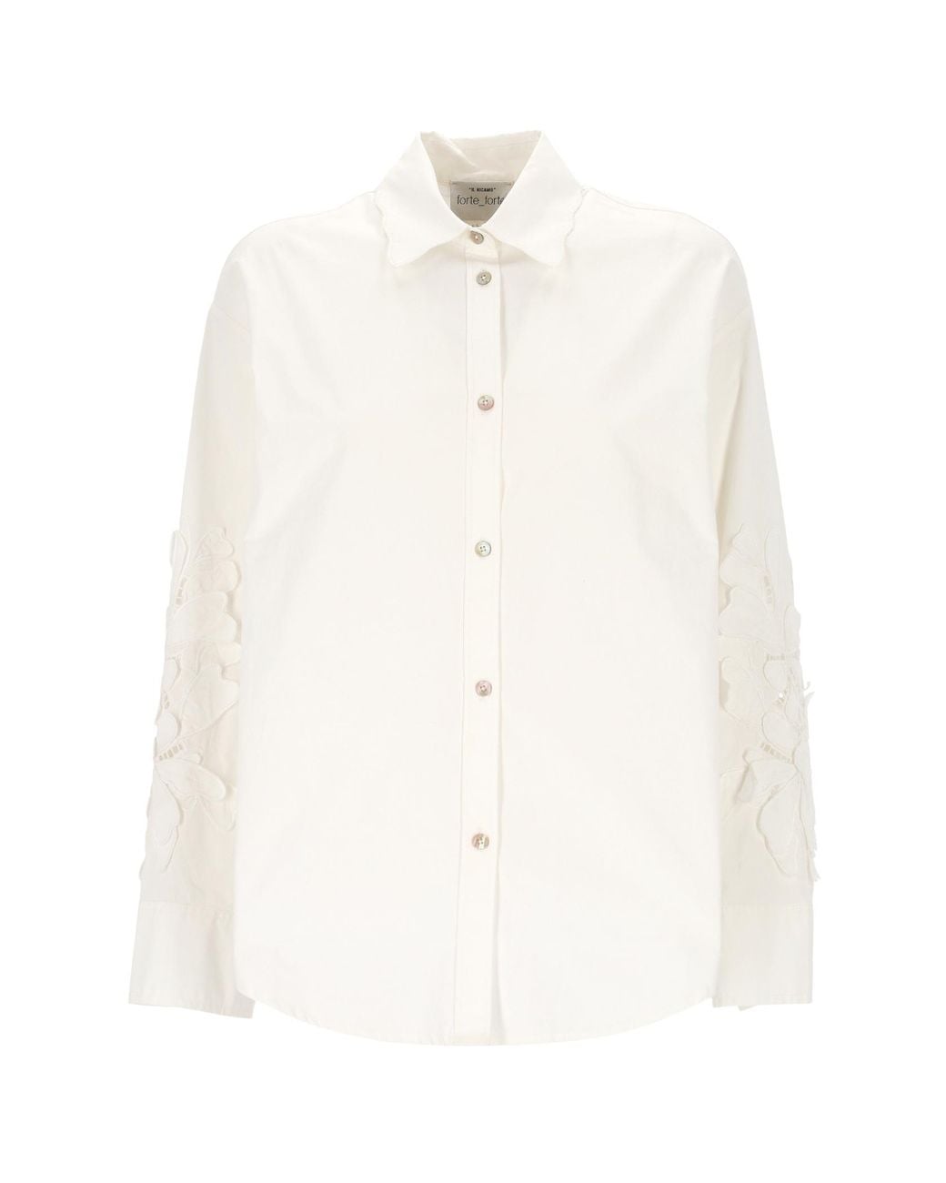 Forte_forte White Floral Sleeve Shirt