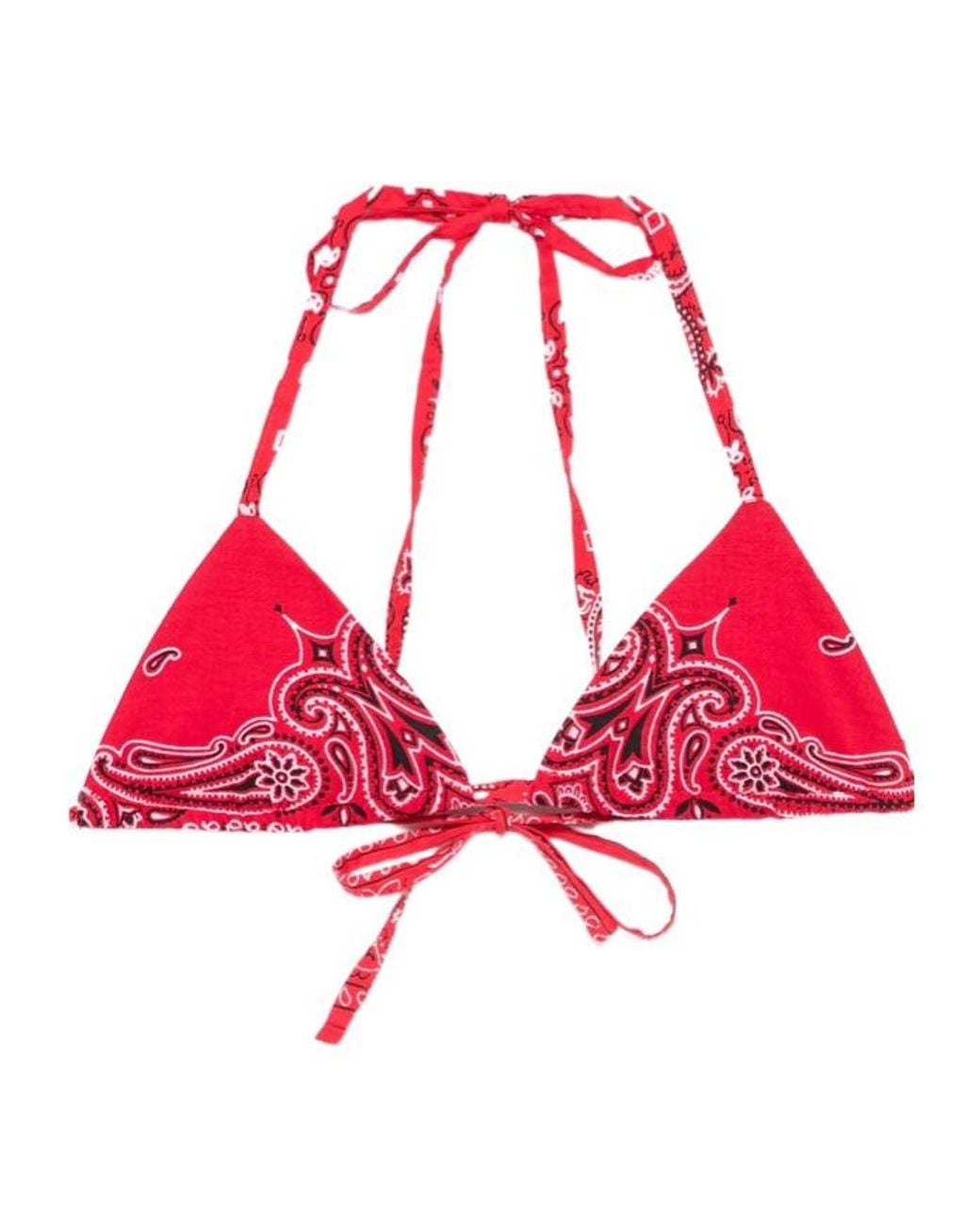 Re/done Red Paisley-Print Top