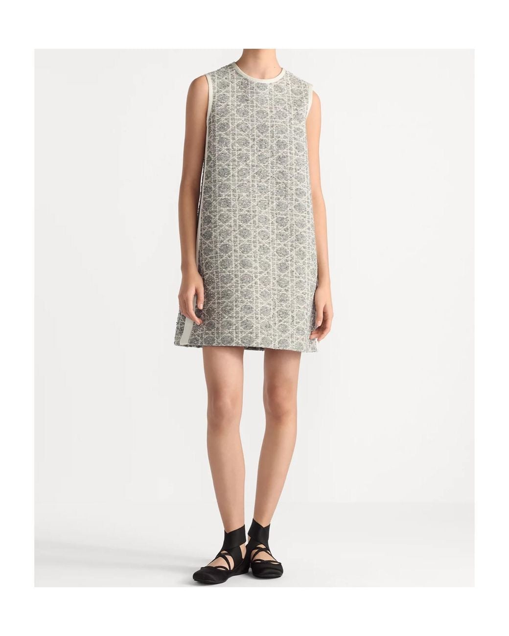 Dior Gray Short Macrocannage Dress