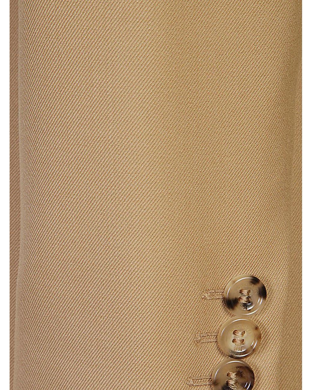 Max Mara Natural Sanna Double-Breasted Long-Sleeved Jacket
