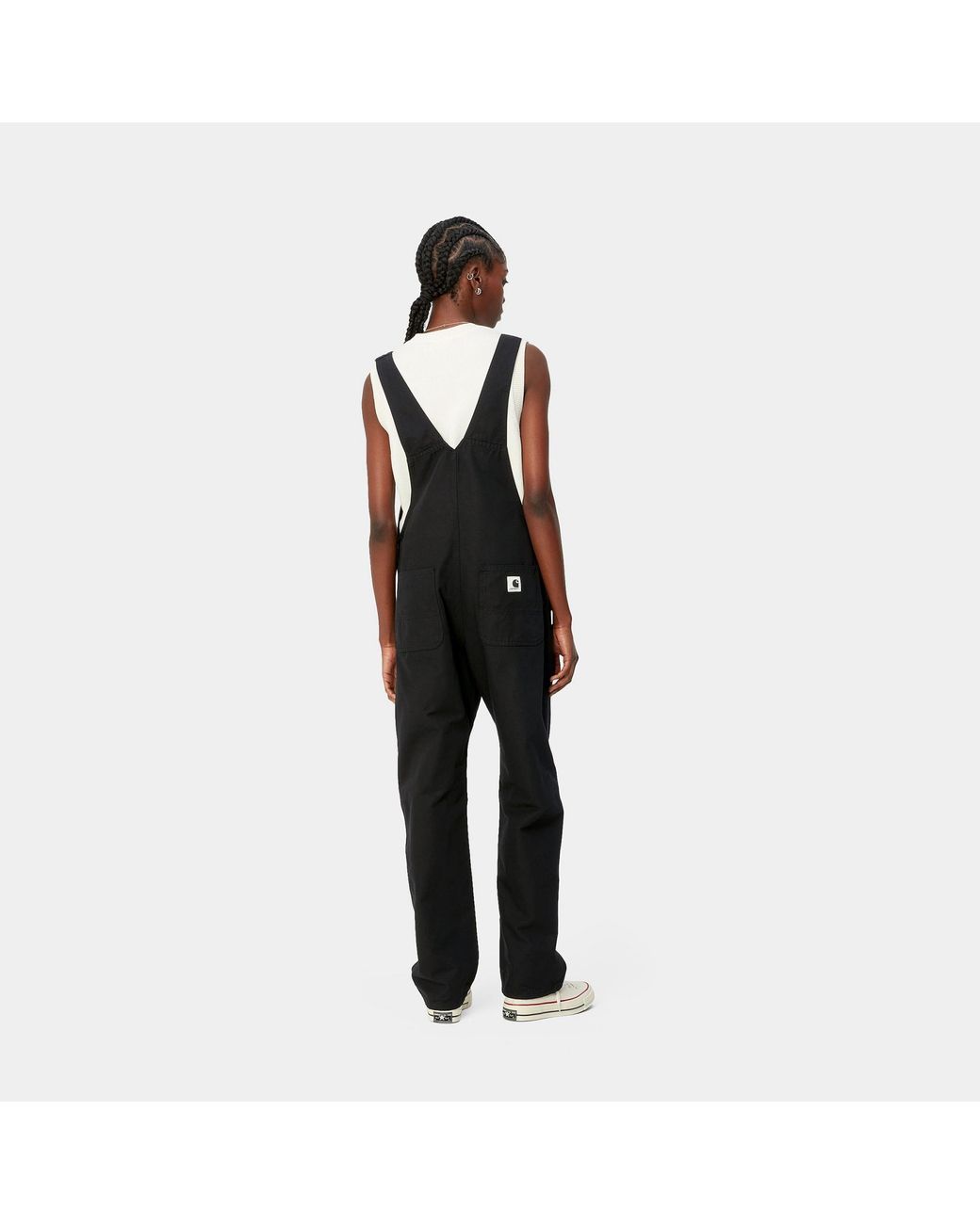 Carhartt Black W' Bib Logo Patch Overalls