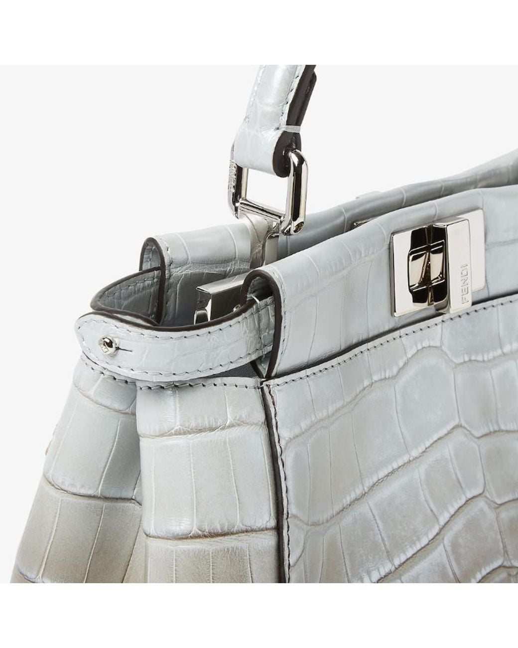 Fendi Graduated-Effect Crocodile Bag in Gray | Lyst