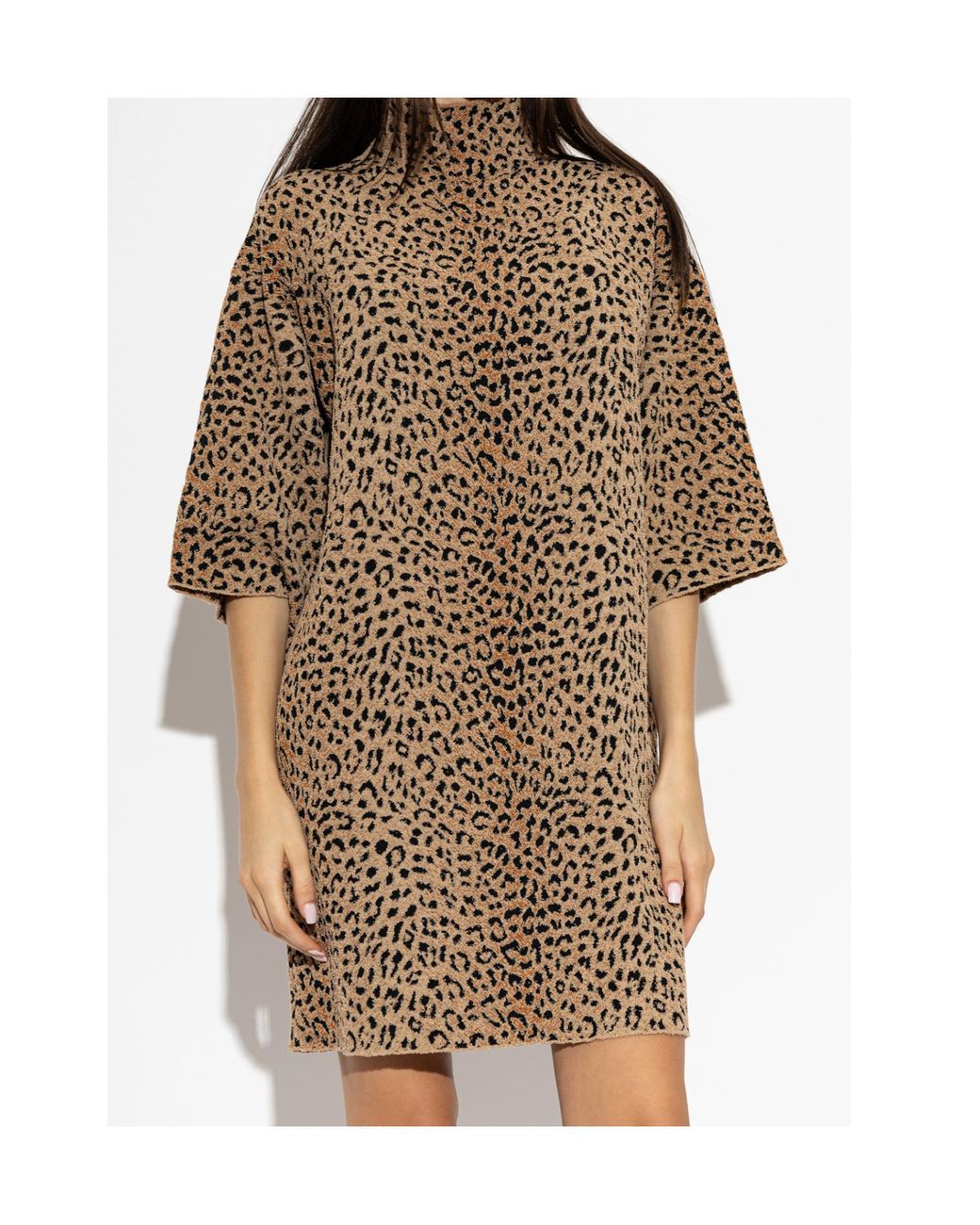 Givenchy Brown Leopard Jacquard Mini Dress