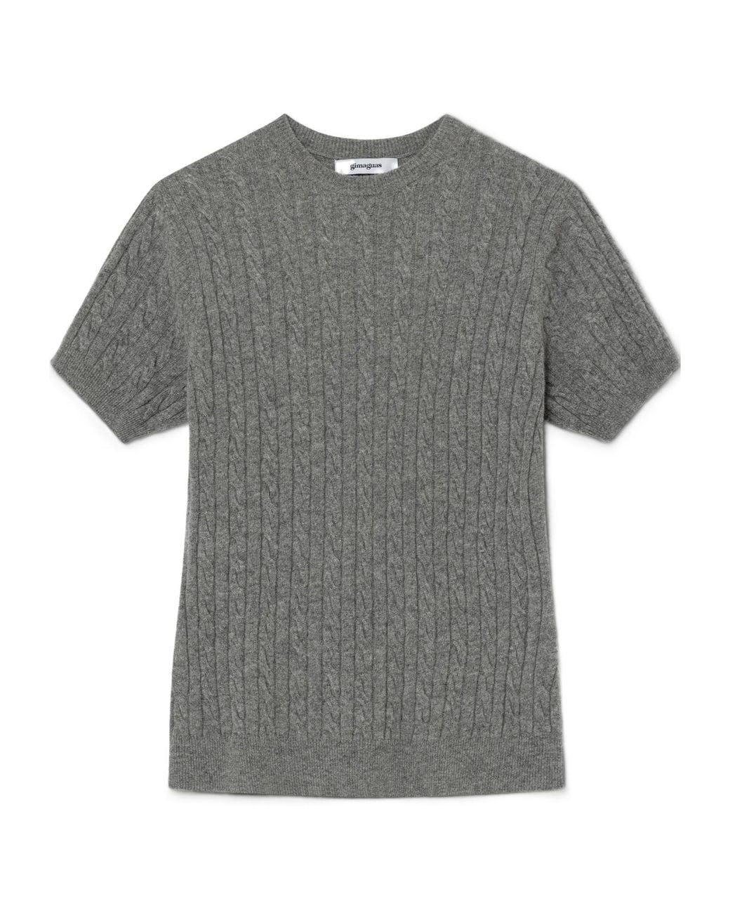 GIMAGUAS Gray Rina Cable-Knit Sweater