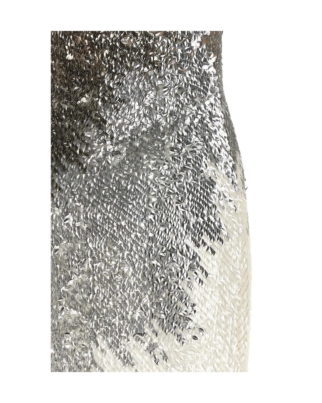Elisabetta Franchi Multicolor Sequined Bandeau Sheath Dress