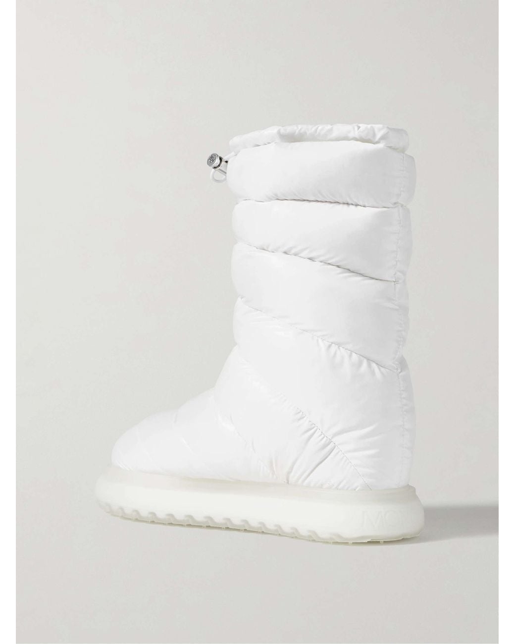 Moncler White Gaia Short Boots