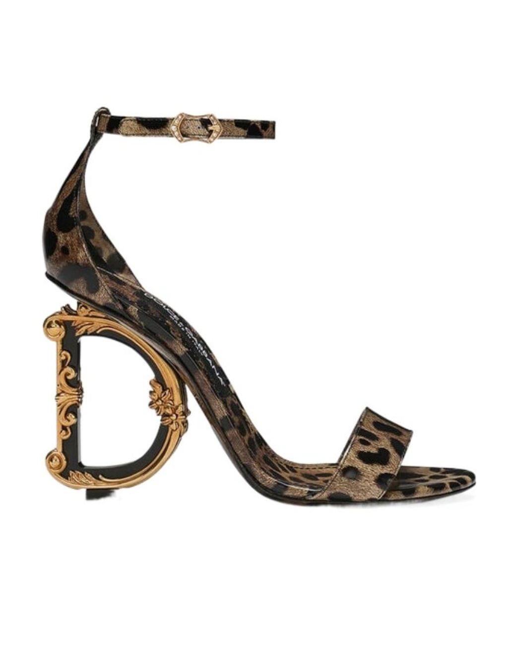 Dolce & Gabbana Metallic D-Heeled Sandals