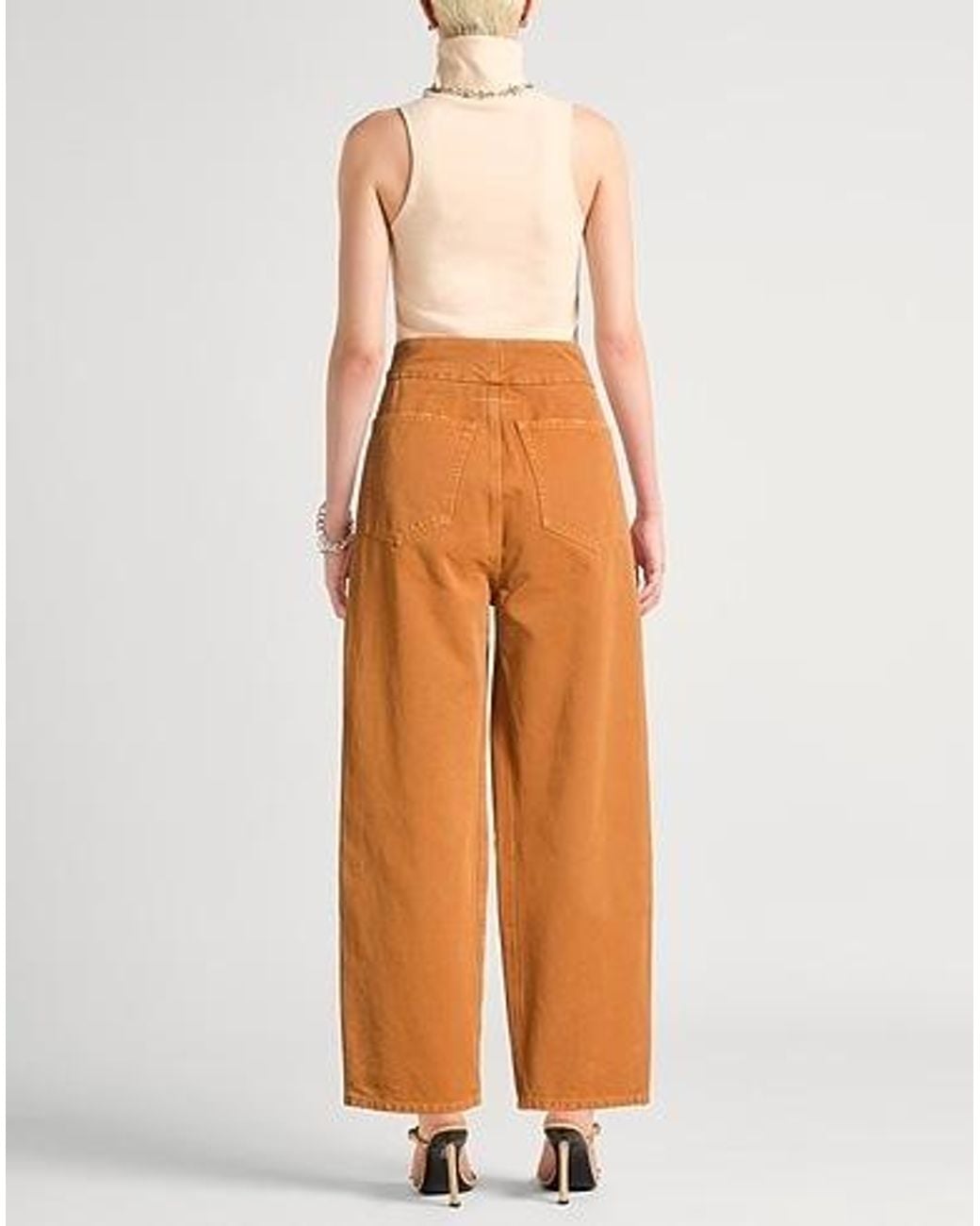 MM6 by Maison Margiela Orange Straight-Leg Casual Pants