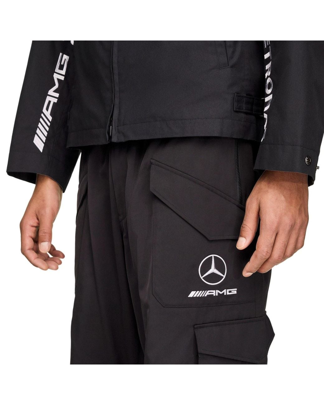 Y-3 Black Mercedes Cargo Trousers for men