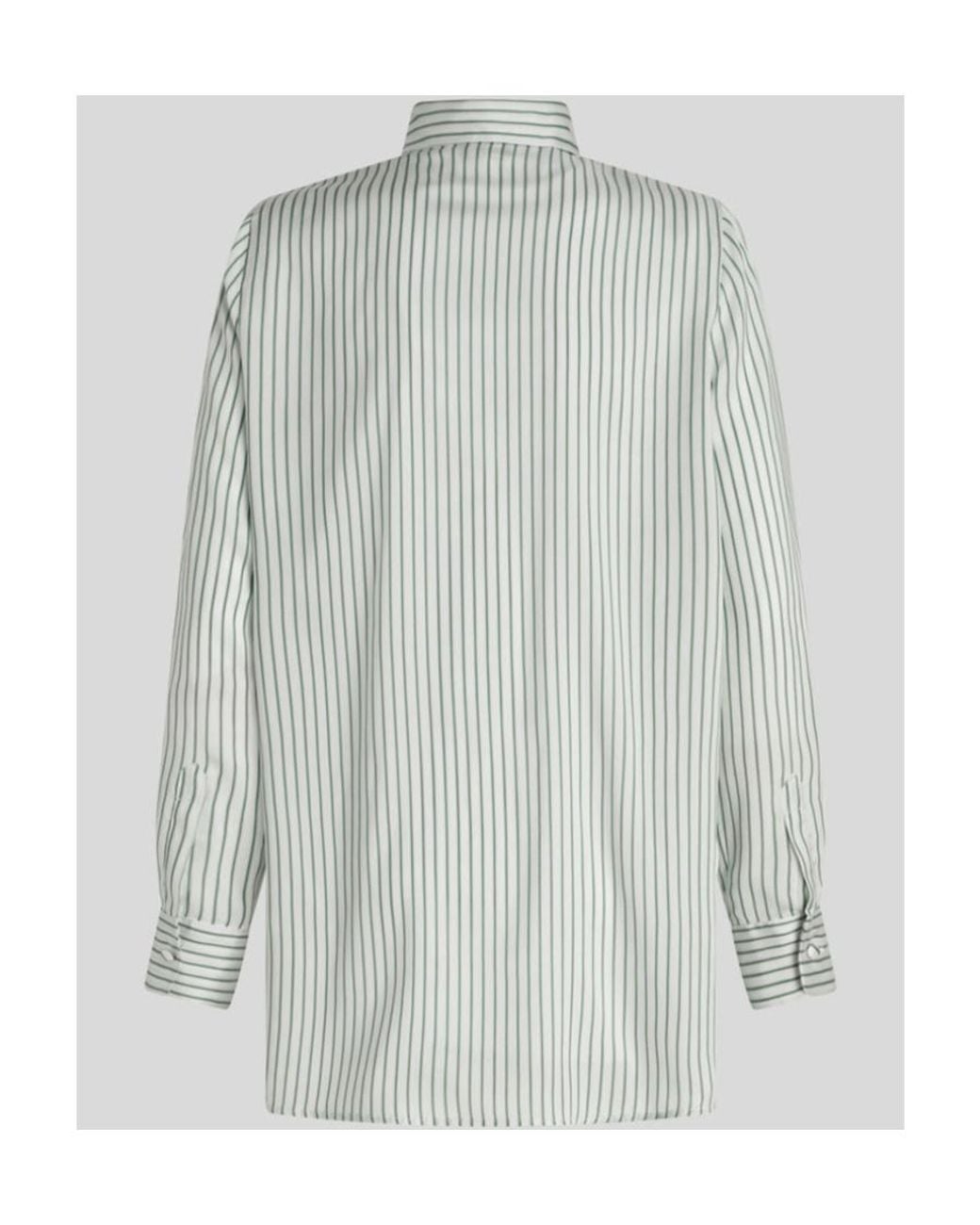 Etro Blue Striped Logo Embroidered Button-Up Shirt